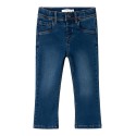 NAME IT Mini Salli Bootcut Fleece Jeans - Dark Blue Denim