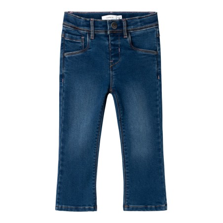 NAME IT Mini Salli Bootcut Fleece Jeans - Dark Blue Denim