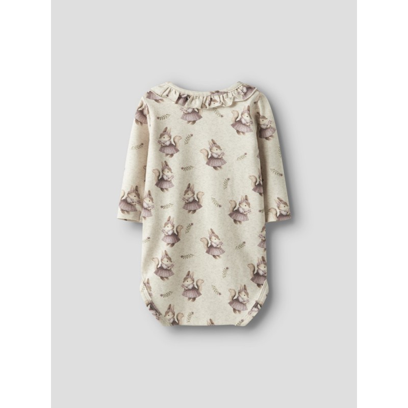 NAME IT BABY Shelly L/S Bodystocking - Peyote Melange