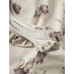 NAME IT BABY Shelly L/S Bodystocking - Peyote Melange