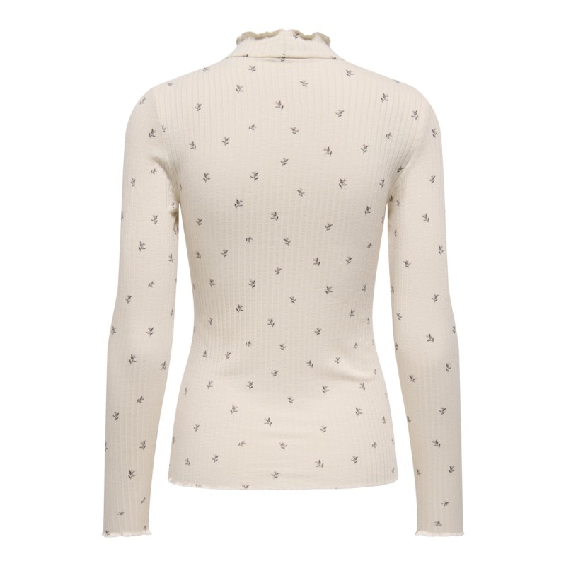 JDY Fransiska L/S Bluse - Whitecap Gray / Pink Lady Flower