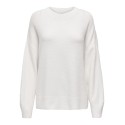 JDY Sonja L/S Strik Sweater - Cloud Dancer