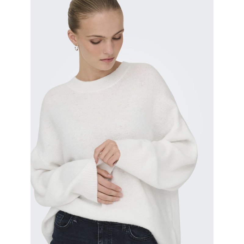 JDY Sonja L/S Strik Sweater - Cloud Dancer