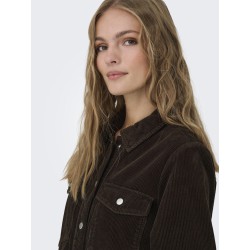 JDY Shiraz S/S Fløjl Kjole - Coffee Bean