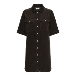 JDY Shiraz S/S Fløjl Kjole - Coffee Bean