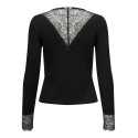JDY Roxy L/S Blonde Top - Sort