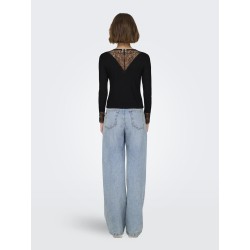 JDY Roxy L/S Blonde Top - Sort