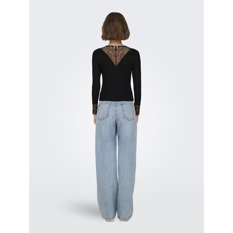 JDY Roxy L/S Blonde Top - Sort