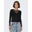 JDY Roxy L/S Blonde Top - Sort