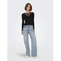JDY Roxy L/S Blonde Top - Sort