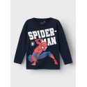 NAME IT MINI Naza Spiderman L/S Bluse - Dark Sapphire