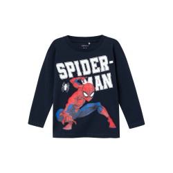 NAME IT MINI Naza Spiderman L/S Bluse - Dark Sapphire