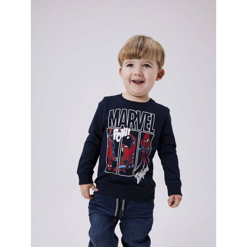 NAME IT MINI Jessie Spiderman Sweatshirt - Dark Sapphire