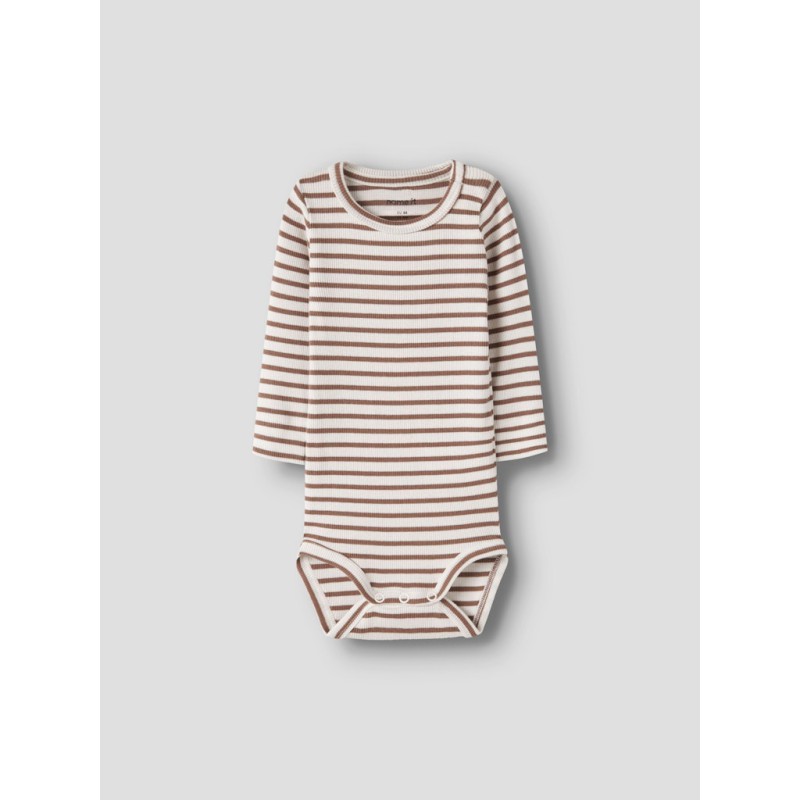 NAME IT BABY Bani L/S Bodystocking - Toasted Coconut