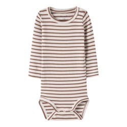 NAME IT BABY Bani L/S Bodystocking - Toasted Coconut