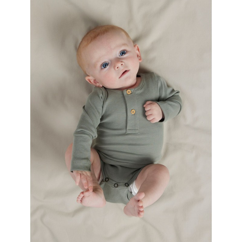 NAME IT BABY Kab L/S Bodystocking - Shadow