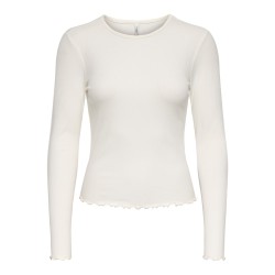 ONLY Lina L/S Bluse - Cloud Dancer