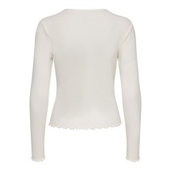 ONLY Lina L/S Bluse - Cloud Dancer