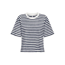 ONLY Carlina S/S T-shirt - Cloud Dancer / Naval Academy