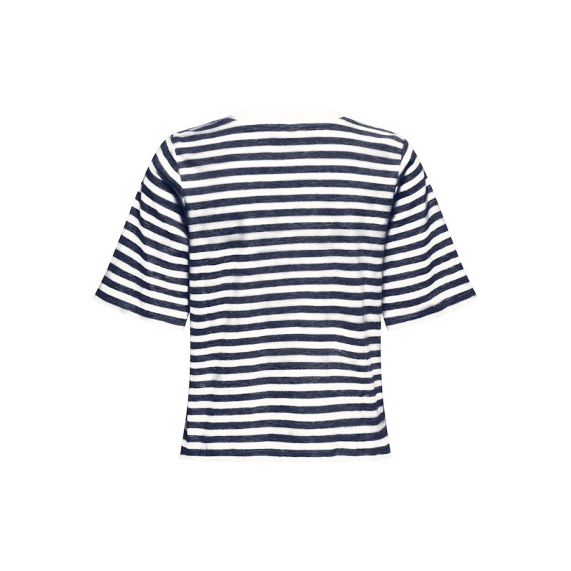 ONLY Carlina S/S T-shirt - Cloud Dancer / Naval Academy