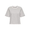 ONLY Carlina S/S T-shirt - Cloud Dancer / Light Grey Melange