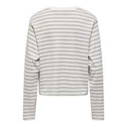 ONLY Carlina L/S Bluse - Cloud Dancer / Light Grey Melange