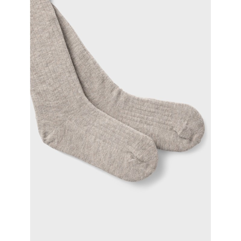 NAME IT KIDS Rib 2-pak Strømpebukser - Pure Cashmere / Melange