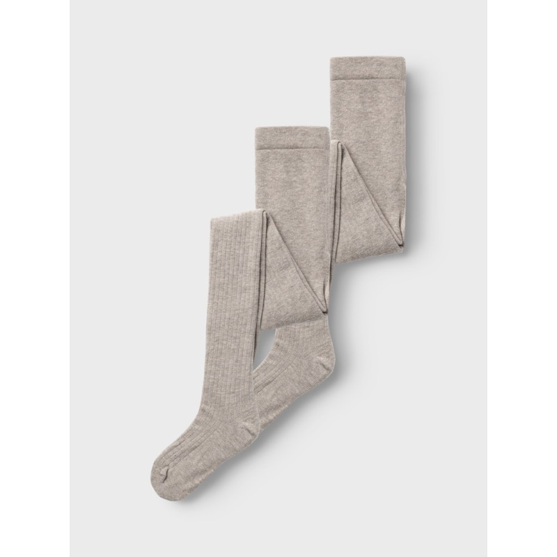 NAME IT KIDS Rib 2-pak Strømpebukser - Pure Cashmere / Melange