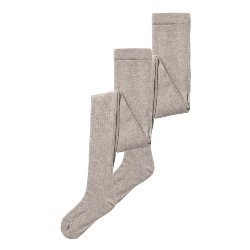 NAME IT KIDS Rib 2-pak Strømpebukser - Pure Cashmere / Melange