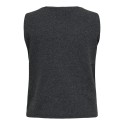 ONLY CARMAKOMA Betina Strik Vest - Dark Grey Melange