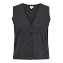 ONLY CARMAKOMA Betina Strik Vest - Dark Grey Melange