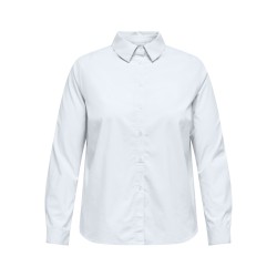 ONLY CARMAKOMA Stretchy L/S Skjorte - Bright White