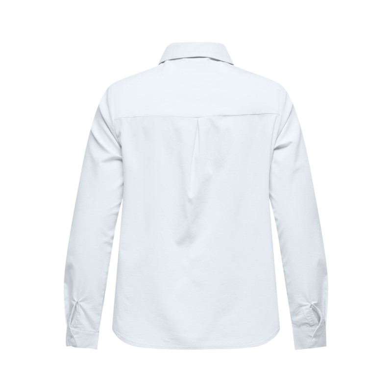ONLY CARMAKOMA Stretchy L/S Skjorte - Bright White