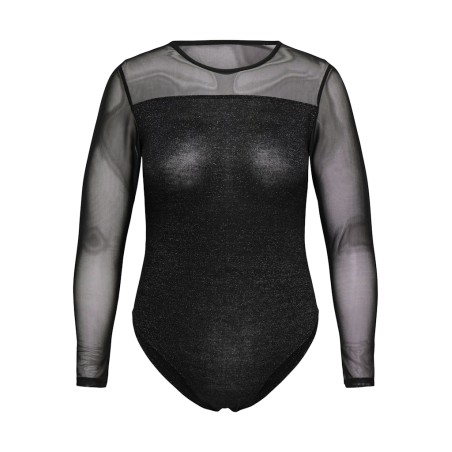 ONLY CARMAKOMA Esther Glitter L/S Bodystocking - Sort