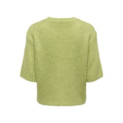 JDY Linea S/S Strik Pullover - Tarragon