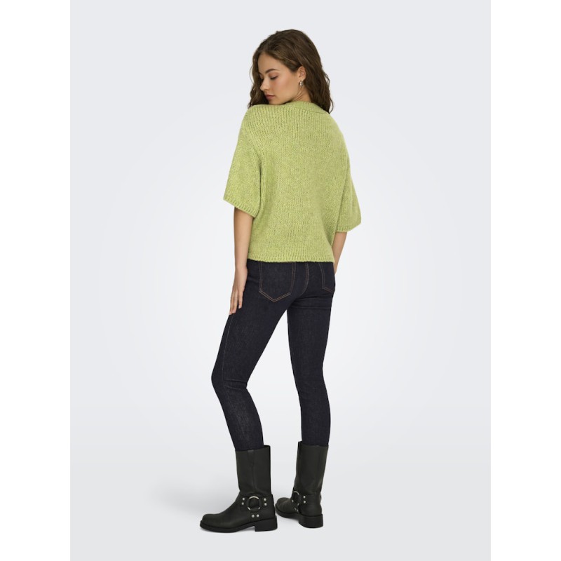 JDY Linea S/S Strik Pullover - Tarragon