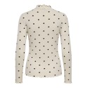JDY Fransiska L/S Bluse - Whitecap Gray / Chocolate Torte Dots