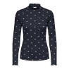 JDY Fransiska L/S Bluse - Sky Captain / Sandshell Dots
