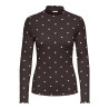 JDY Fransiska L/S Bluse - Chocolate Torte / Sandshell Dots