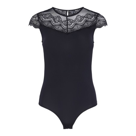 PIECES Sinna S/S Bodystocking - Sort