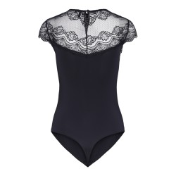 PIECES Sinna S/S Bodystocking - Sort