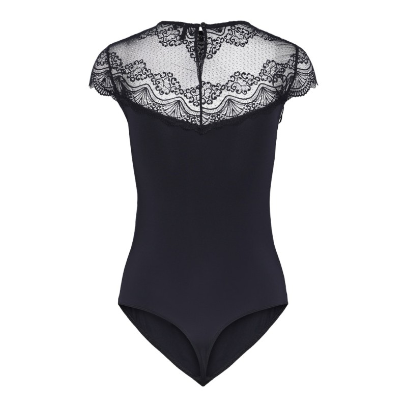 PIECES Sinna S/S Bodystocking - Sort
