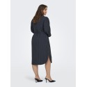 ONLY CARMAKOMA Krimmi L/S Skjortekjole - Naval Academy / Stripes