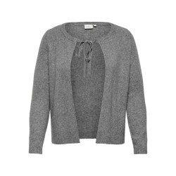 ONLY CARMAKOMA Jesse L/S Strik Cardigan - Medium Grey Melange