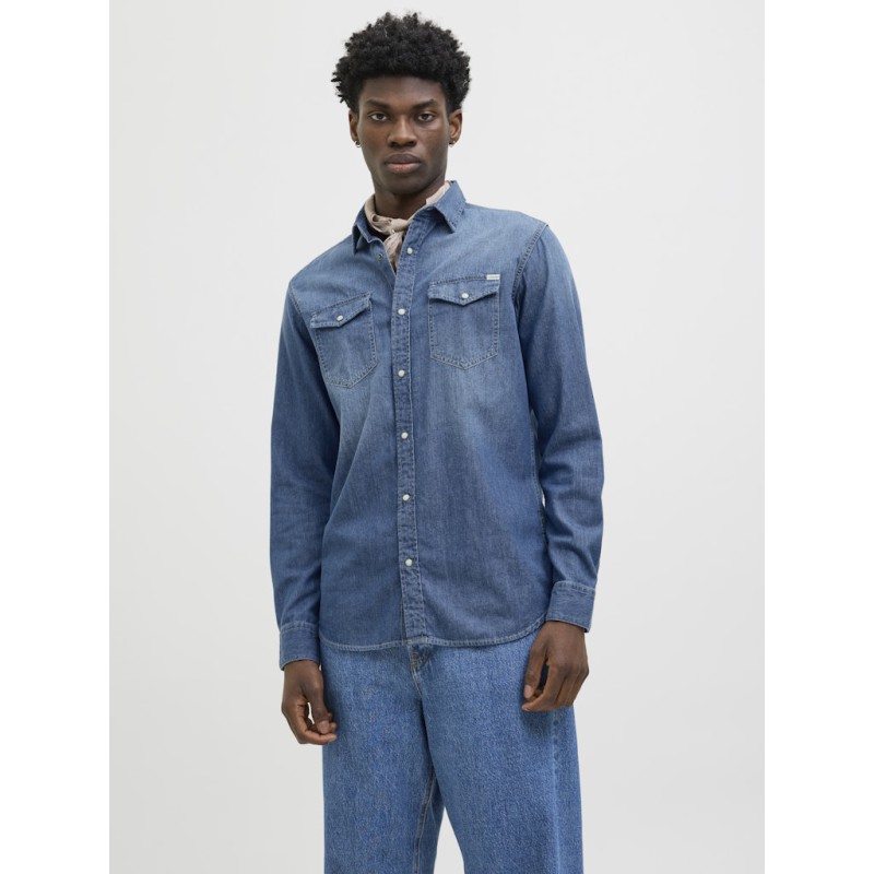 JACK & JONES Sheridan L/S Skjorte - Medium Blue Denim