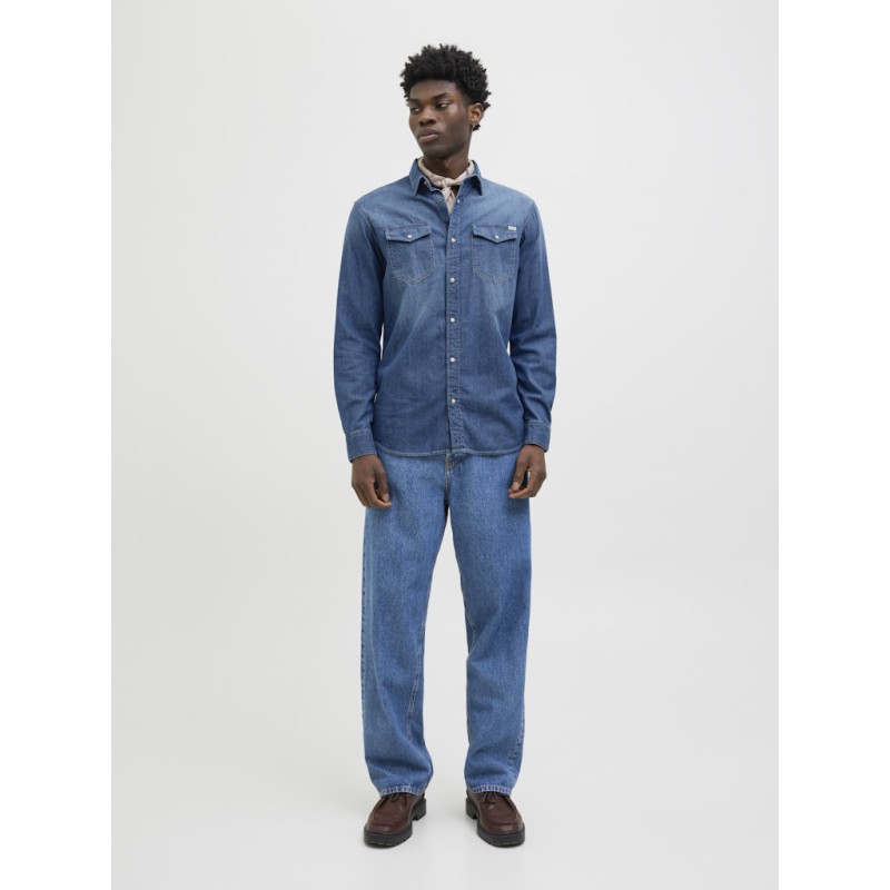 JACK & JONES Sheridan L/S Skjorte - Medium Blue Denim