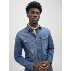 JACK & JONES Sheridan L/S Skjorte - Medium Blue Denim