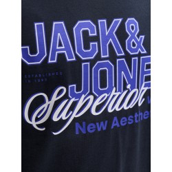 JACK & JONES PLUS Logo T-shirt - Navy Blazer