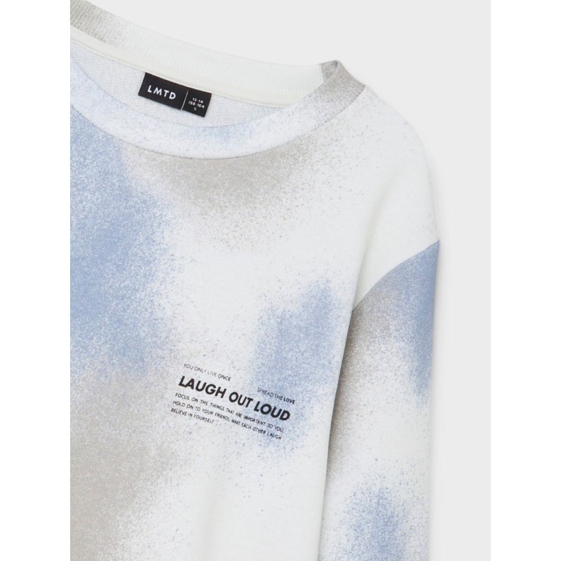 LMTD Ray L/S Børstet Rund Halks Sweatshirt - White Alyssum