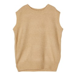 LMTD SALLEN Strik Vest - WHITE PEPPER